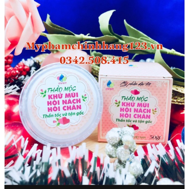 (Có tem_ MPĐT) Thảo mộc khử mùi hôi nách hôi chân  làm giảm mồ hôi vệt ố vàng trên áo giảm thâm