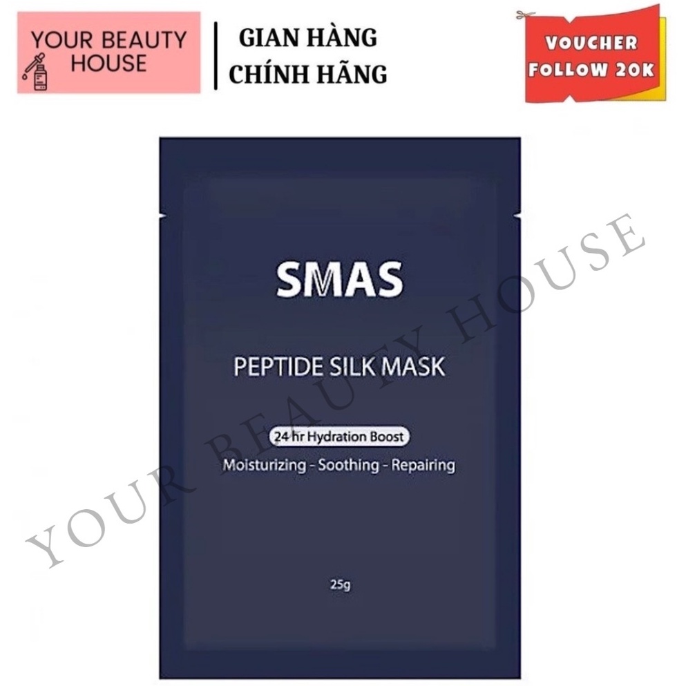 [SMAS] Mặt Nạ Dưỡng Và Phục Hồi Da SMAS Peptide Silk Mask 1 MIẾNG - Nhật Bản