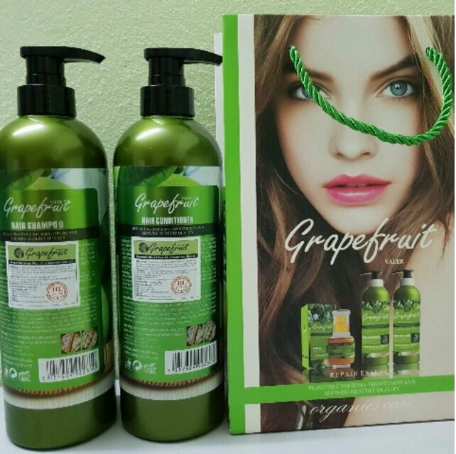 Cặp Dầu Gội xả Bưởi Cao Cấp GRAPEFRUIT VALER 850mlx2 chống dụng tóc