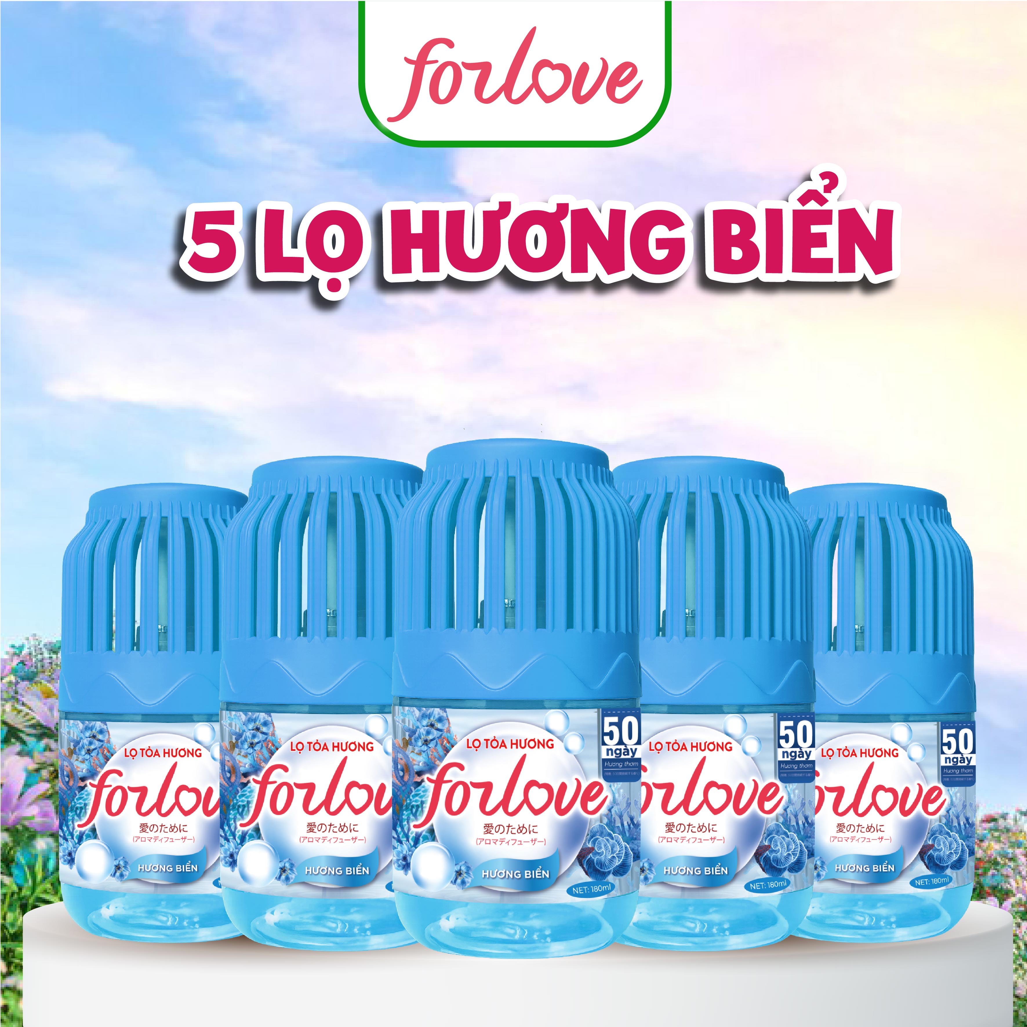Combo 5 Lọ Tỏa Hương Biển - Forlove Lọ Thơm Phòng Hương Thơm Dịu Nhẹ Tự Nhiên Dễ Chịu - MPS Việt Nam