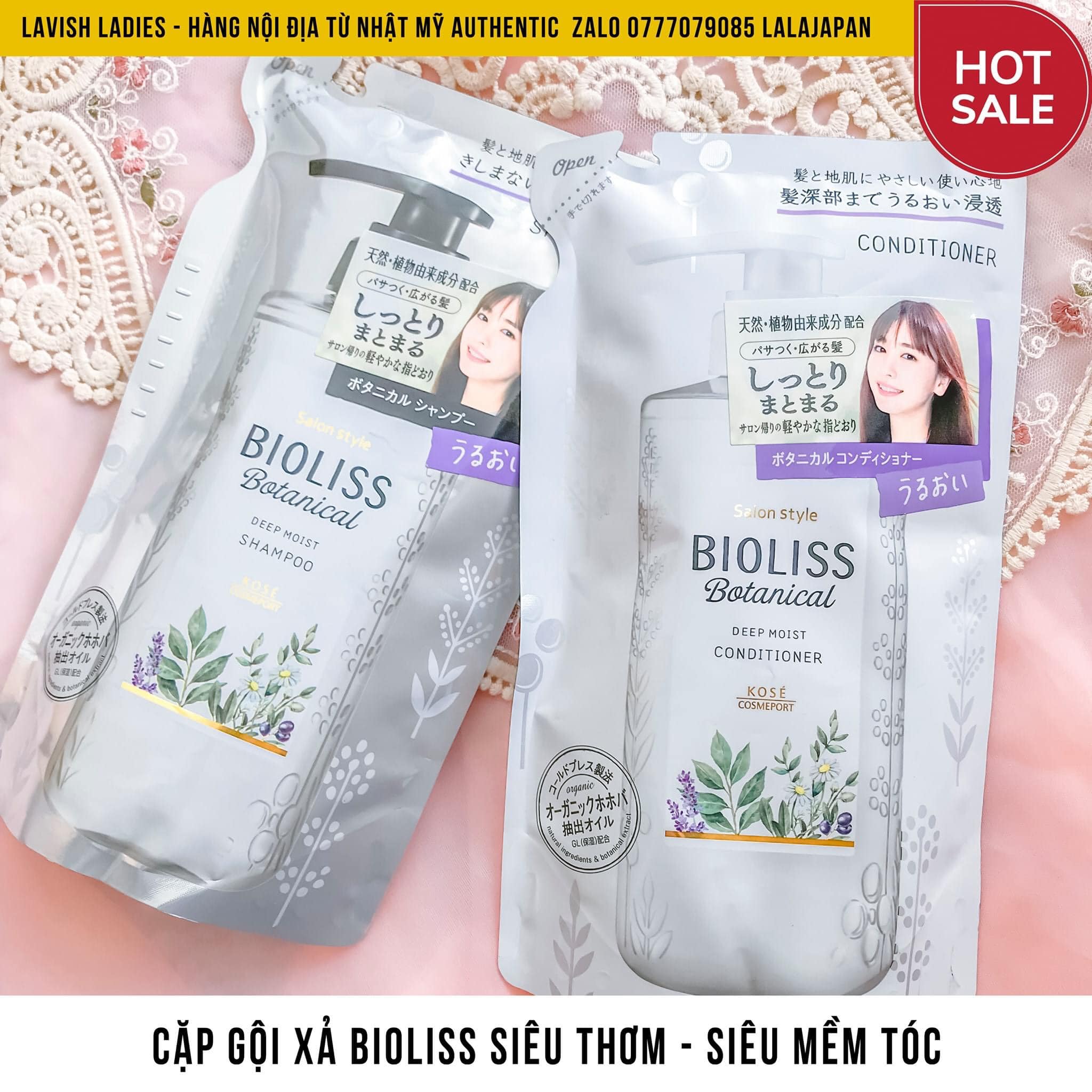 Gội Xả Bioliss Botanical Nhật Bản Dạng Túi Giảm Rụng Phục Hồi Tóc