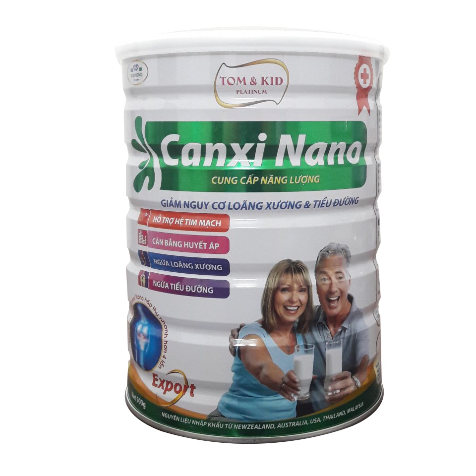 Sữa Bột Tom & Kid Platinum Canxi Nano 900G Giảm Nguy Cơ Loãng Xương Và Tiểu Đường