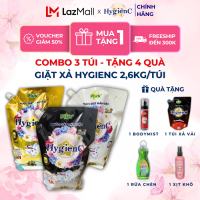 [Tặng 3 Quà] Combo 3 Túi Nước Giặt Xả Đậm Đặc HygienC Plus 2.6Kg/ Túi - 6 Mùi Hương