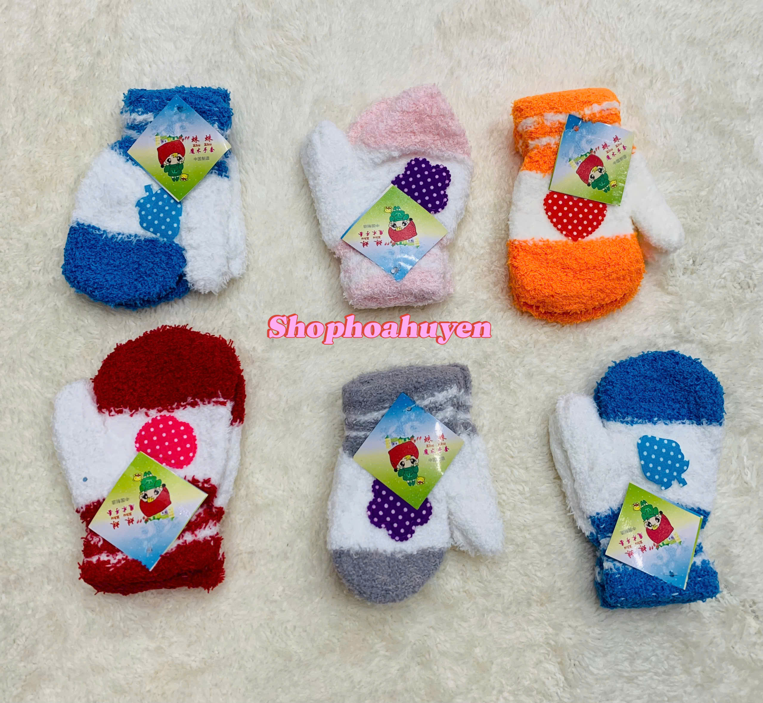Găng tay len giữ ấm cho bé trai bé gái từ 5 tháng đến 6 tuổi bao tay len mùa đông - Bao tay len cho 