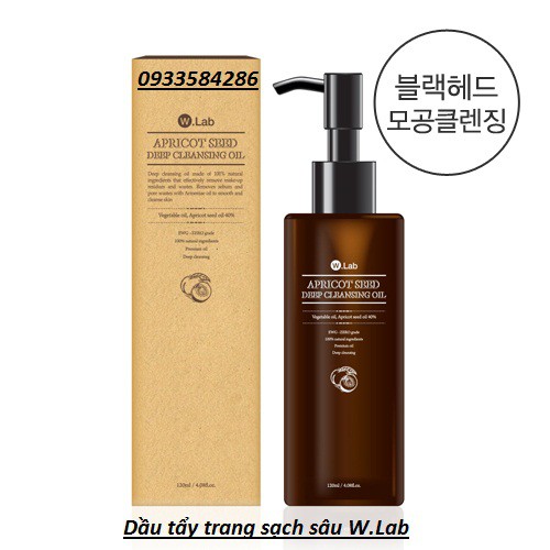 Dầu Tẩy Trang Sạch Sâu W.lab Apricot Seed Deep Cleansing Oil Chiết Xuất Quả Mơ 120Ml