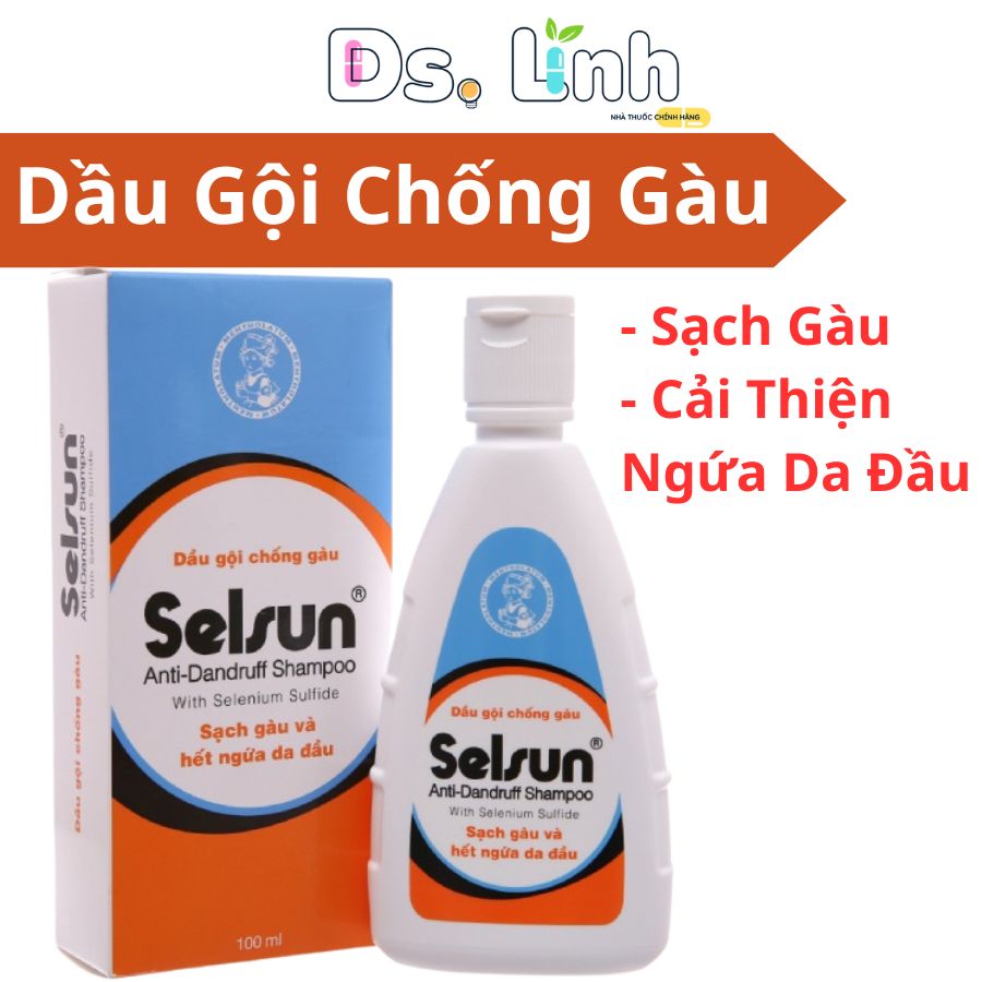 Dầu Gội Selsun 100ml CHÍNH HÃNG - Dầu gội đầu chống gàu Selsun Anti-Dandruff Shampoo 50ml