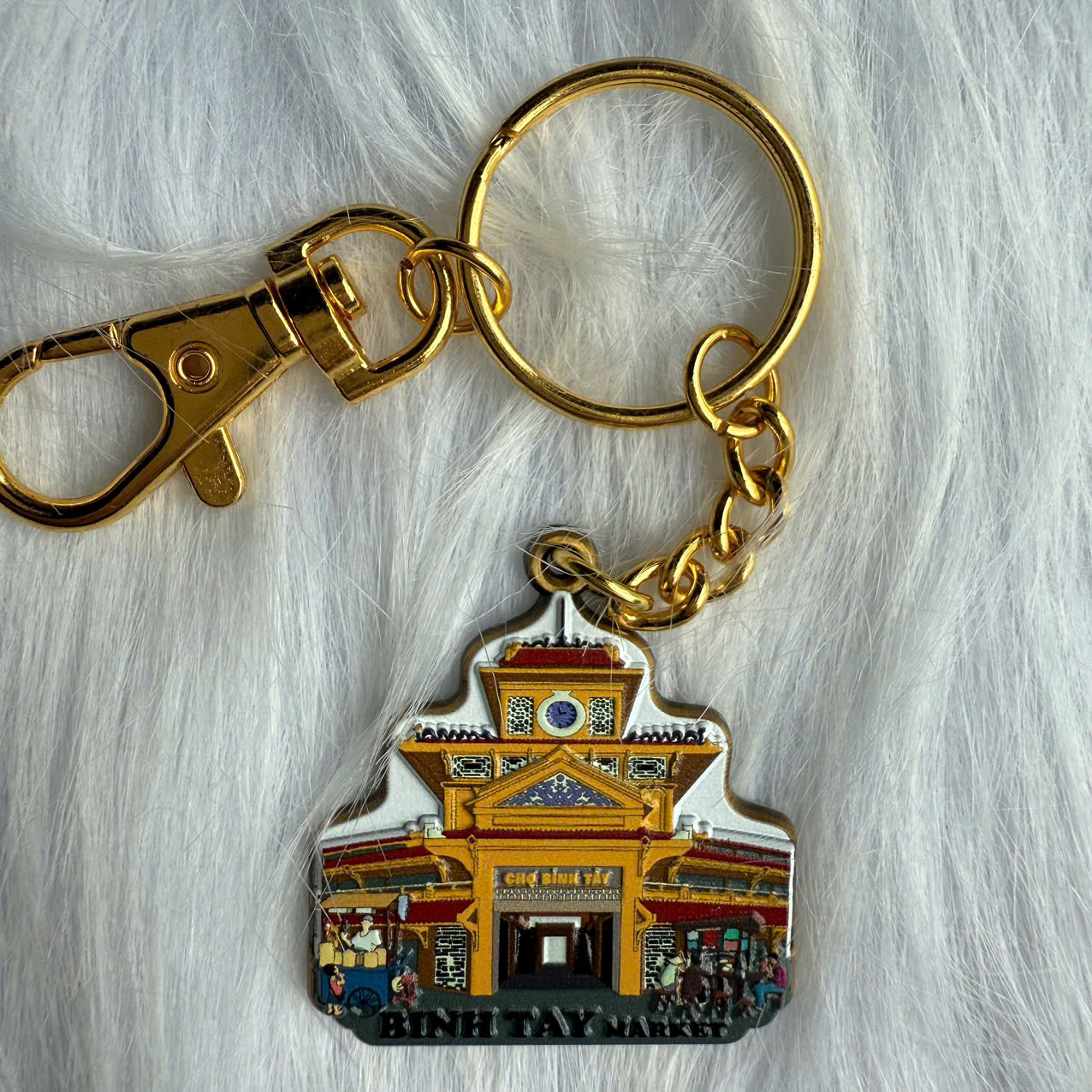 Móc Khóa Lưu Niệm VIETNAM’S CRUISE VNC Chợ Bình tây 3.5cm x 3.5cm Quà Tặng Lưu Niệm Việt Nam