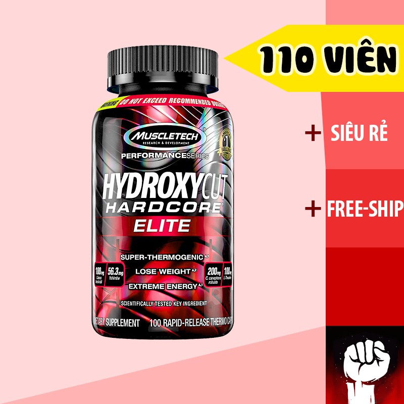 [Hcm]Muscletech Hydroxycut Hardcore Elite Viên Uống Hỗ Trợ Đốt Mỡ Giảm Cân 110V - Chính Hãng - Muscle Fitness