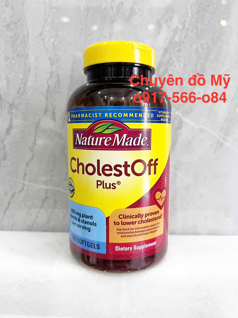 Date T12/2026_ Viên uống hổ trợ giảm cholesterol Nature Made Cholest Off Plus 900mg 210 viên của Mỹ
