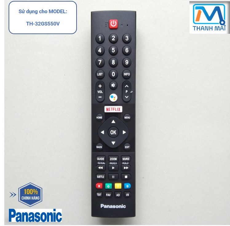 [Chính hãng] Remote (điều khiển) Tivi Panasonic MODEL TH-32GS550V