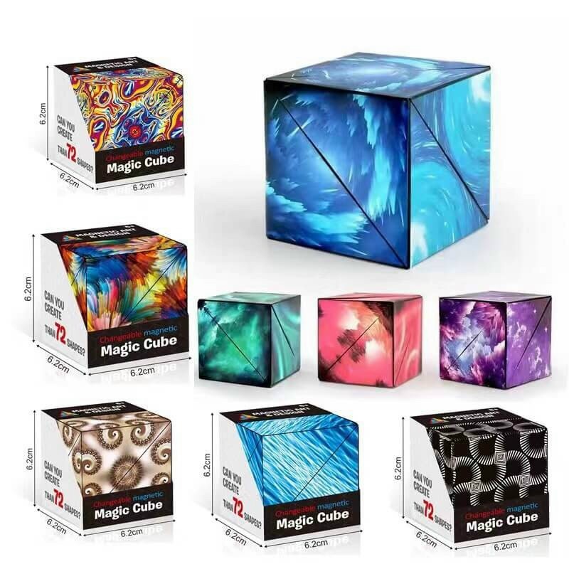 Rubik 3D Magic - Đồ chơi Rubic nam châm biến thể thành hơn 70 hình khối không gian ba chiều cho bé học tư duy hình học 3D