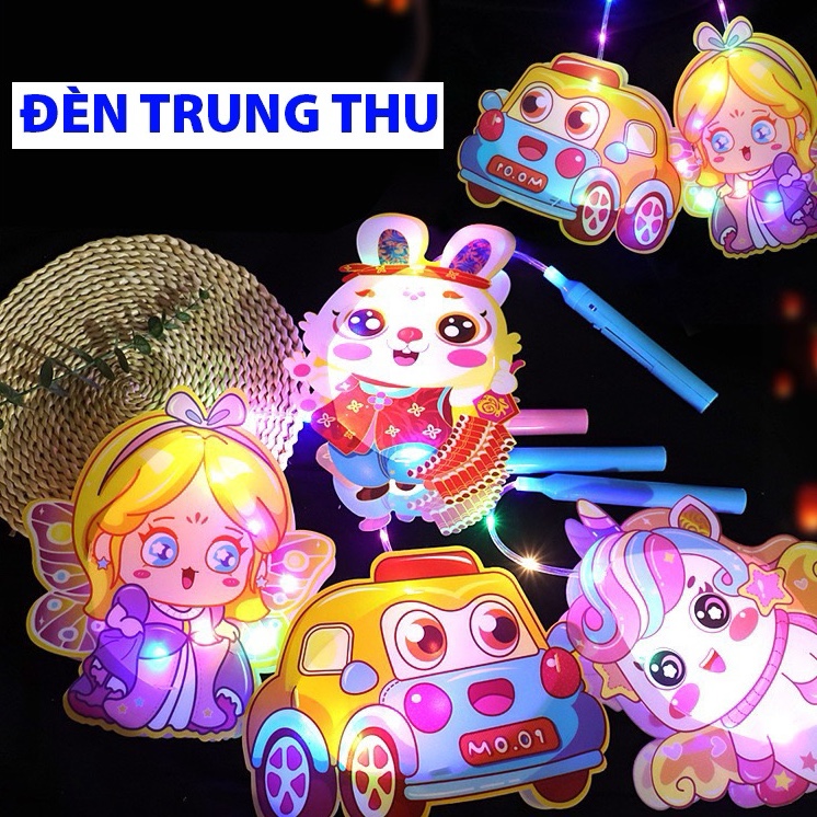 Lồng đèn trung thu cho bé lồng đèn nhựa PVC cute lồng đèn labubu dễ thương có nhạc kèm pin - Happy L