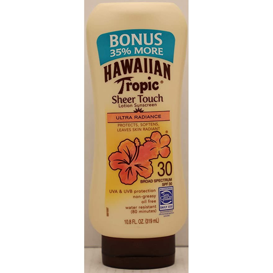 Kem Chống Nắng Hawaiian Tropic Sheer Touch Lotion Sunscreen Ultra Radiance Spf 30 236Ml/319Ml (Mỹ)