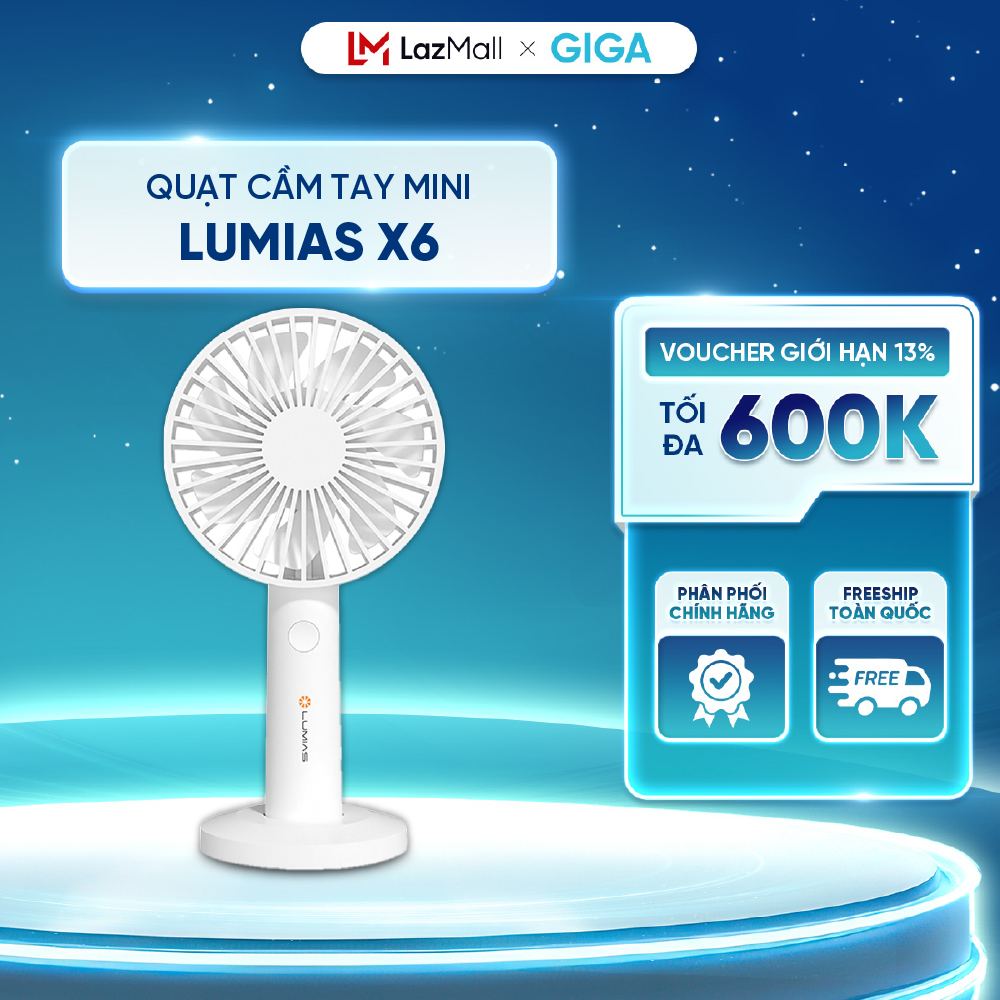 Quạt cầm tay Lumias X6 - Nhỏ gọn di động