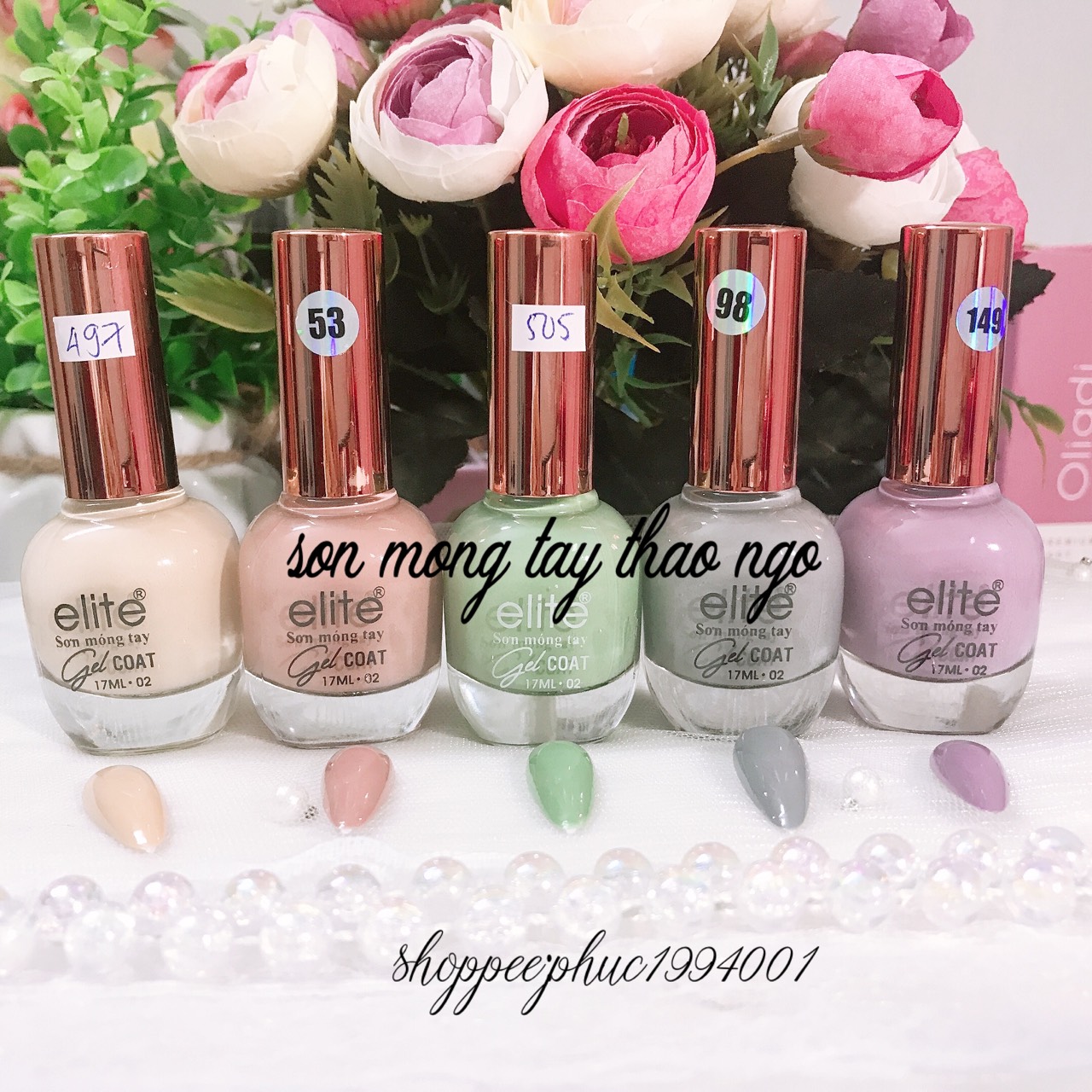 [HCM]Sơn móng tay Gel lạnh Elite 17ml ( không cần hơ đèn)