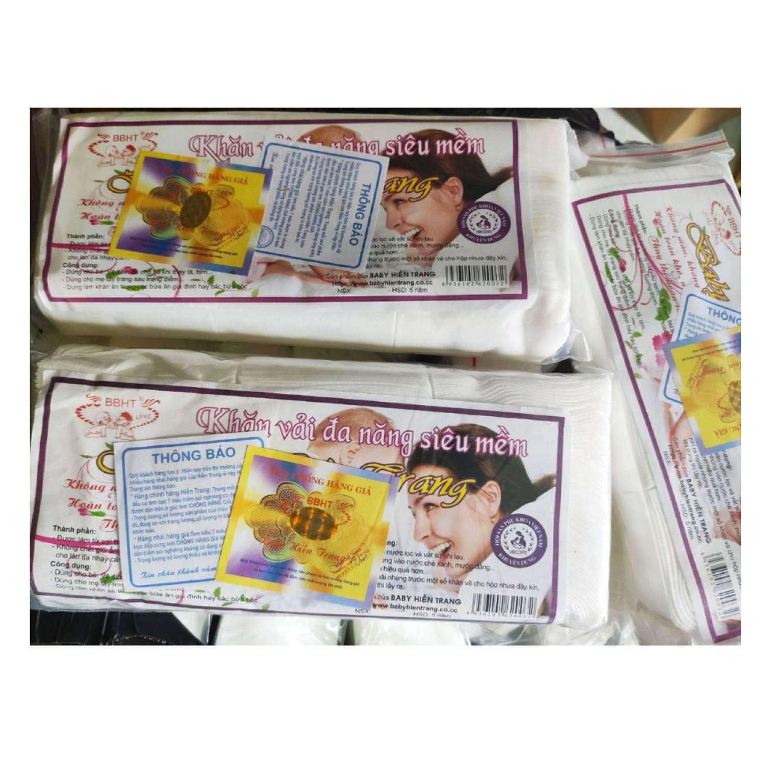 Khăn giấy khô vải đa năng BABY HIỀN TRANG (200g tương đương khoảng 150-160 tơ`)