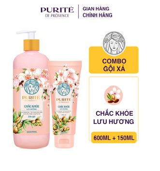 Combo Dầu Gội Purité De Provence Chắc Khỏe Lưu Hương 600Ml + Dầu Xả Purité De Provence Chắc Khỏe Lưu Hương 150Ml