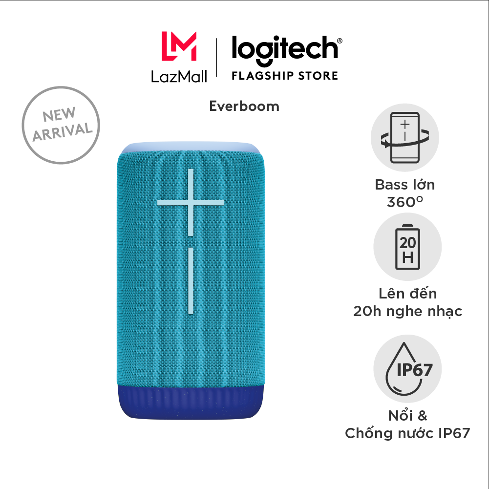 Loa di động Bluetooth Ultimate Ears EVERBOOM - Bass lớn 360o Loa chống nước IP67 Pin lên đến 20 giờ