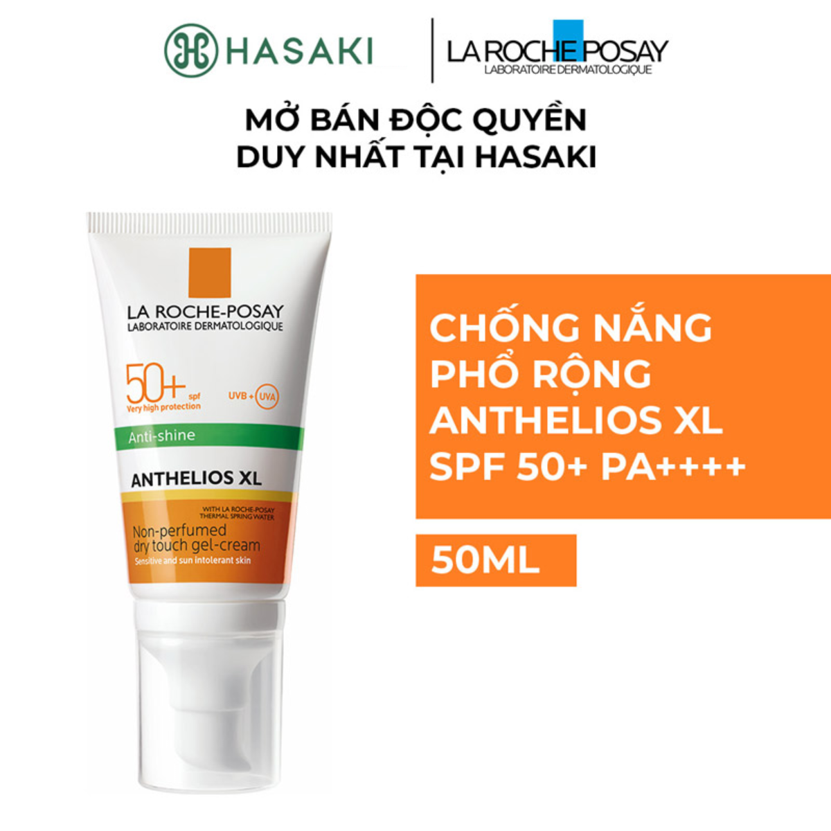 [MUA LÀ CÓ QUÀ] Kem Chống Nắng La Roche-Posay SPF50+ 50ml Hasaki Sản Phẩm Chính Hãng