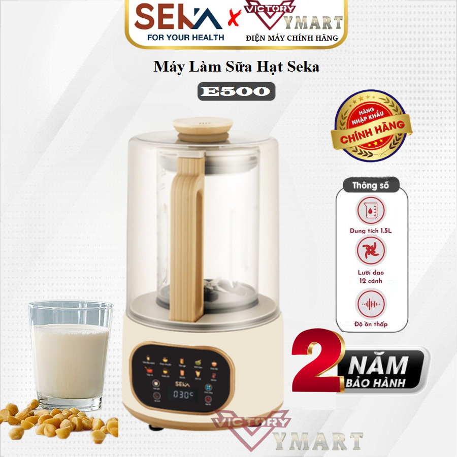 Máy Làm Sữa Hạt Đa Năng SEKA E500 Dung Tích 1.5L - E300 - SK320 Pro - Đa Chức Năng Xay Nấu Chuyên Sâ