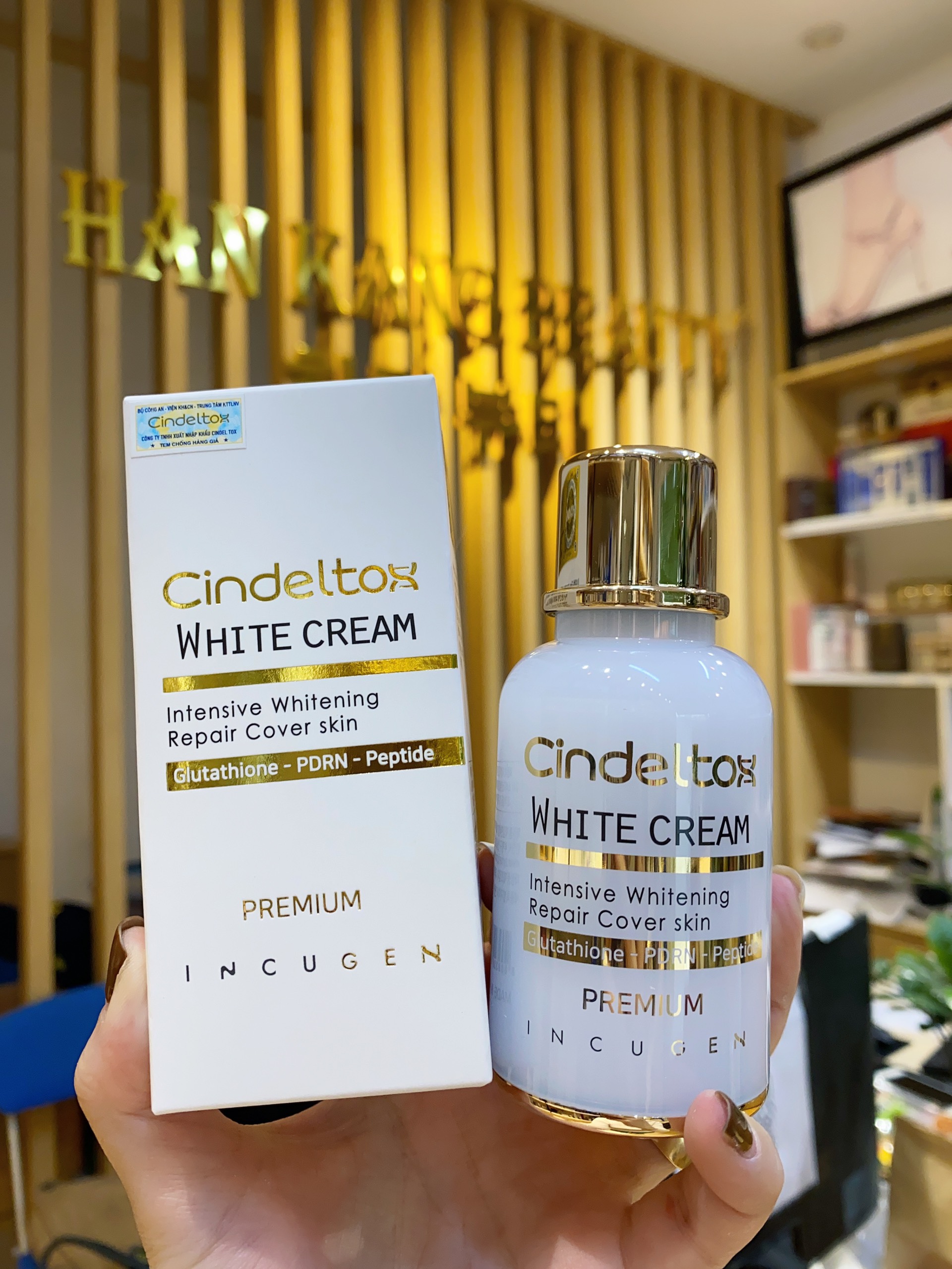 Kem dưỡng trắng da Cindel Tox White Cream.