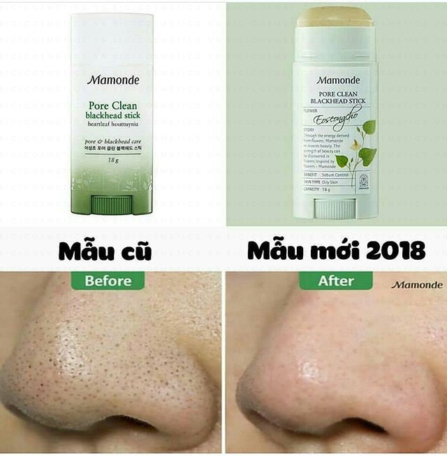 (Sẵn) Thanh Lăn Trị Mụn Đầu Đen Mamonde Pore Clean Blackhead Stick 18g
