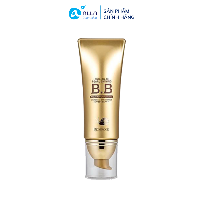 [Hcm]Kem Nền Trang Điểm Mịn Da Dưỡng Trắng Deoproce Snail Galac Pearl Shining Bb Cream 40G