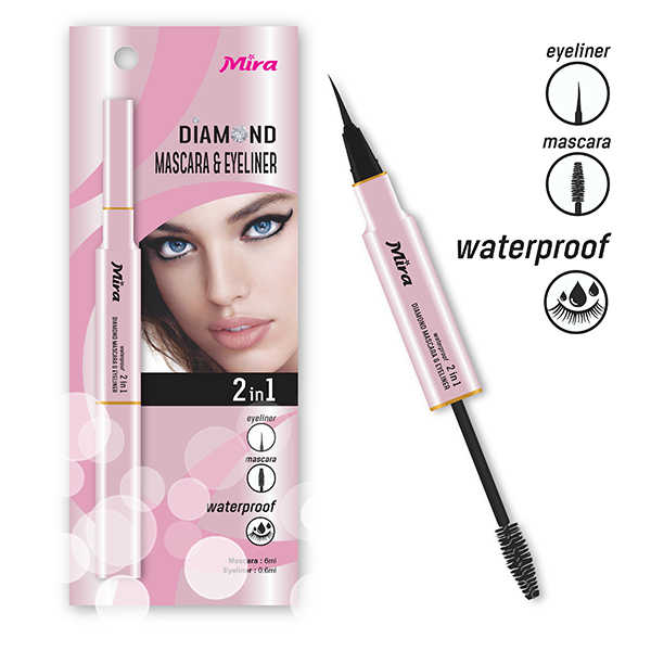 Viết Kẻ Mí Kết Hợp Mascara Kim Cương 2 In 1 Mira