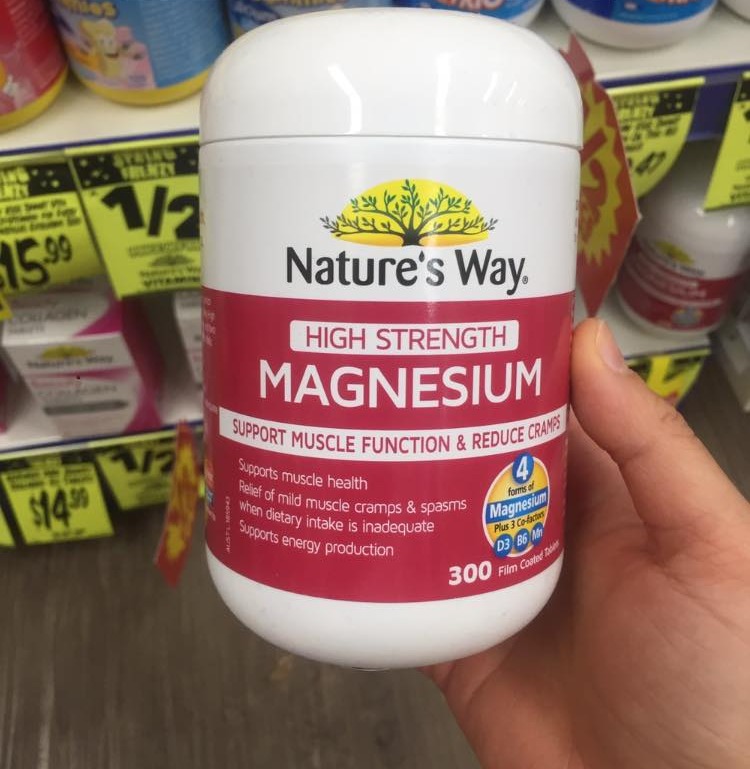 Nature’s Way Magnesium lọ 300v Hỗ trợ tối đa cho sức khỏe cơ bắp chuột rút cơ bắp co thắt cơ