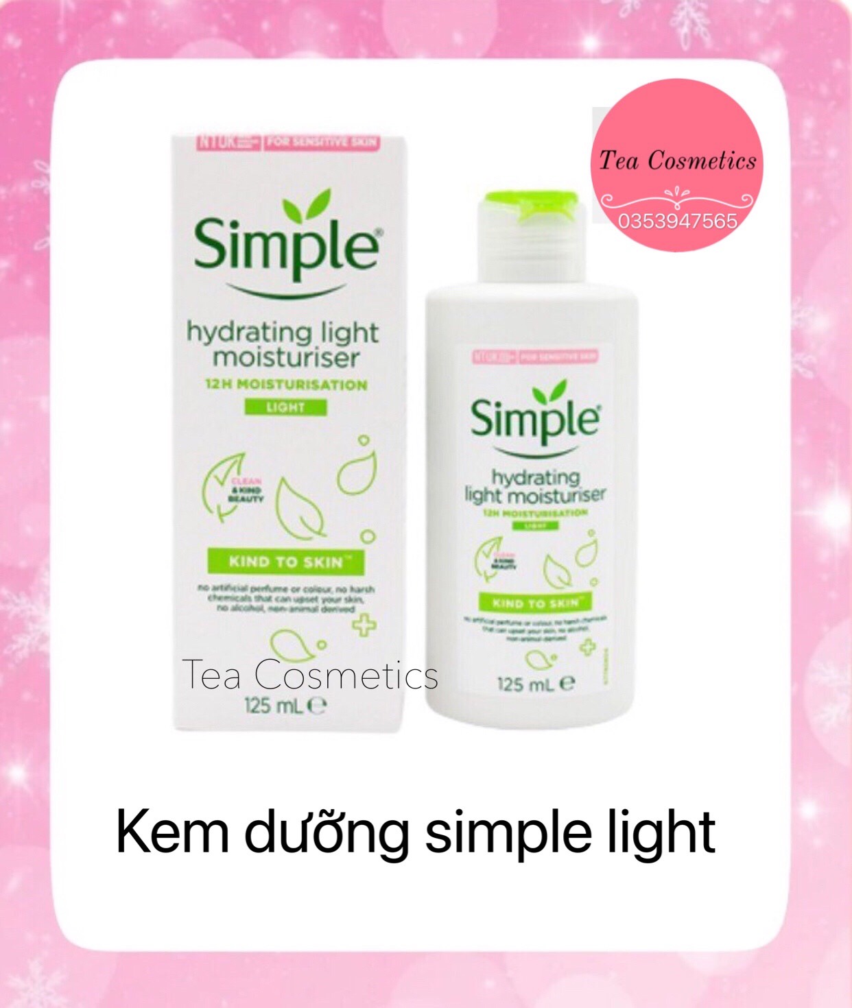 Kem Dưỡng Ẩm Cho Da Dầu Simple Kind To Skin Hydrating Light Moisturiser