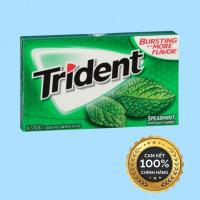Combo 5 Vỉ Kẹo Trident Gum Bạc Hà Không Đường Giúp Thơm Miệng Nhập Khẩu Thái Lan(Vỉ 12 Tép)