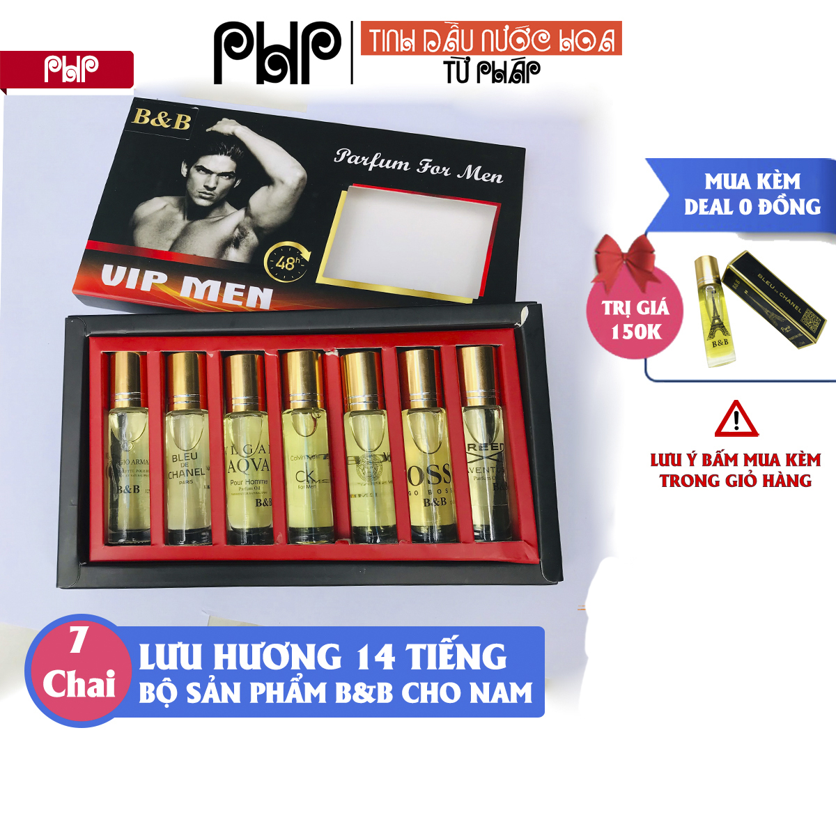 [Lưu Hương 16 Tiếng] Bộ 7 Chai Tinh Dầu Nước Hoa Nam Bb Hàng Cao Cấp Dạng Lăn 12Ml