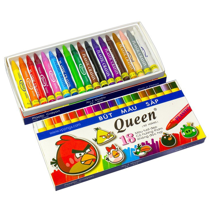 Bút Sáp 18 Màu Queen Pc018