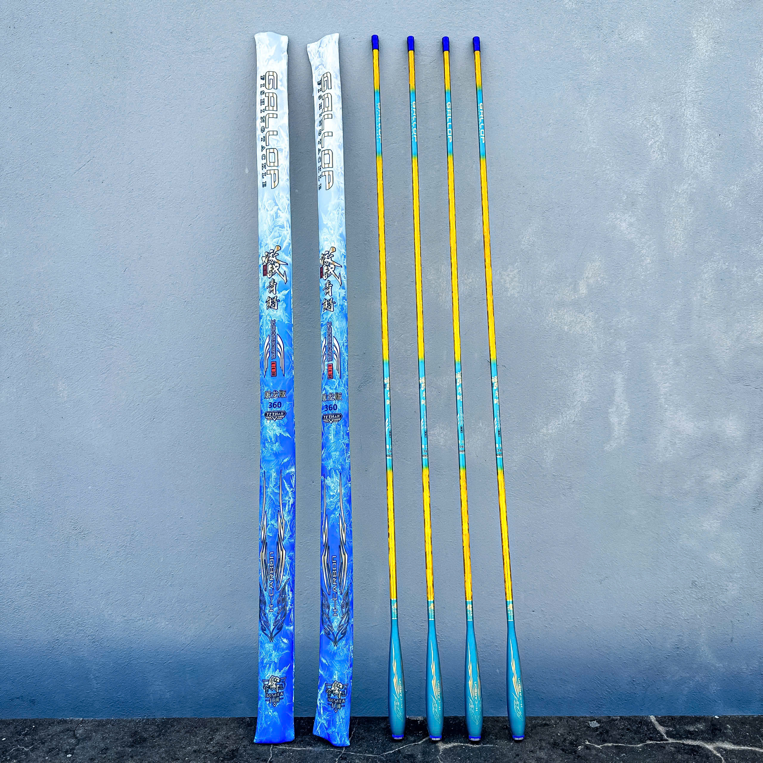 Cần câu tay đơn đài cao cấp PHỤC LONG 4H 2023 - Tặng kèm ngọn phụ zin theo Cần 2m7-3m6-3m9-4m5-5m4