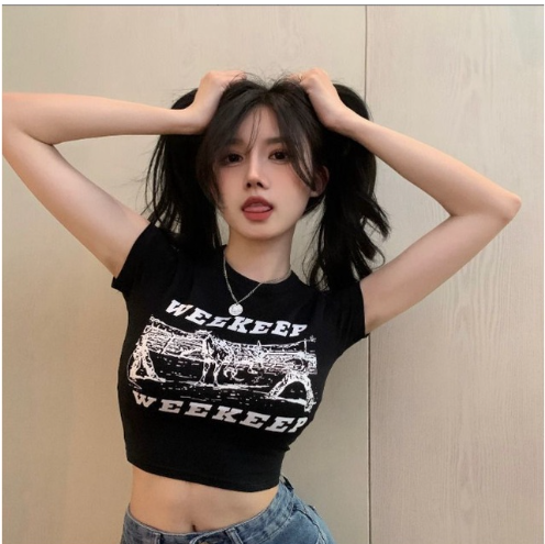 Áo baby tee croptop nữ L66 áo thun dây rút mặc được 2 kiểu loại đẹp A046