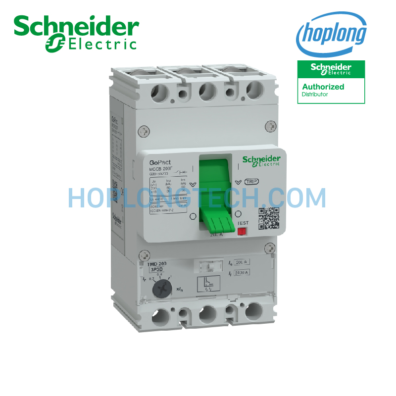 Cầu dao tự động dạng khối G20F3A200 Schneider - GoPact MCCB 200 3P3D 200A 36kA
