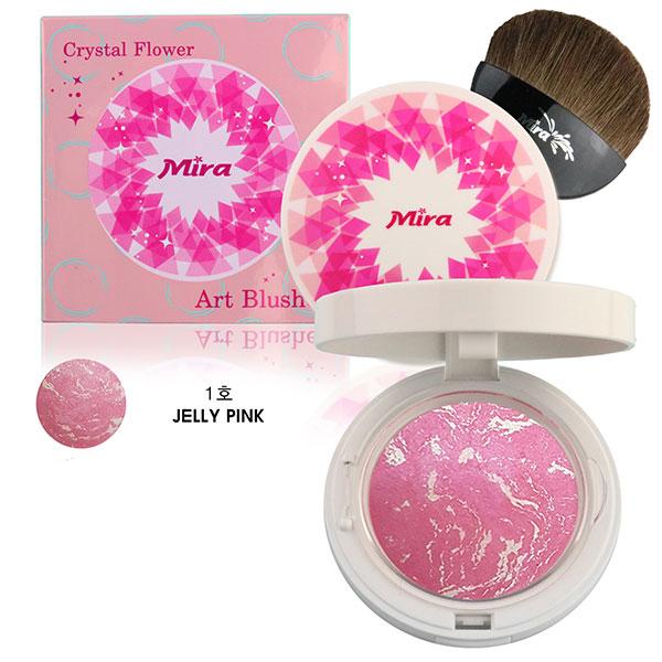 Phấn Má Hồng Mira Crystal Flower Art Blusher Hàn Quốc 10G No.1 Jelly Pink