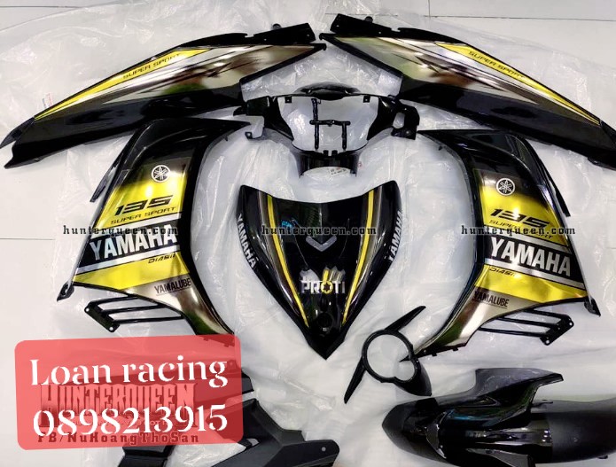Dàn áo exciter 135 màu đen bóng full 10 món chưa tem Zin mới chính hãng Yamaha  _ loan racing shop