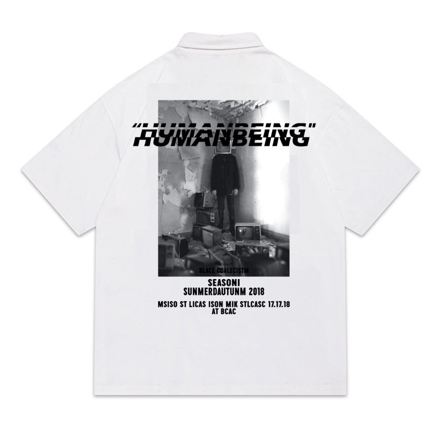Áo thun POLO MONSTER X STREET Human Beeing phông tay lỡ nam nữ form rộng Local Brand