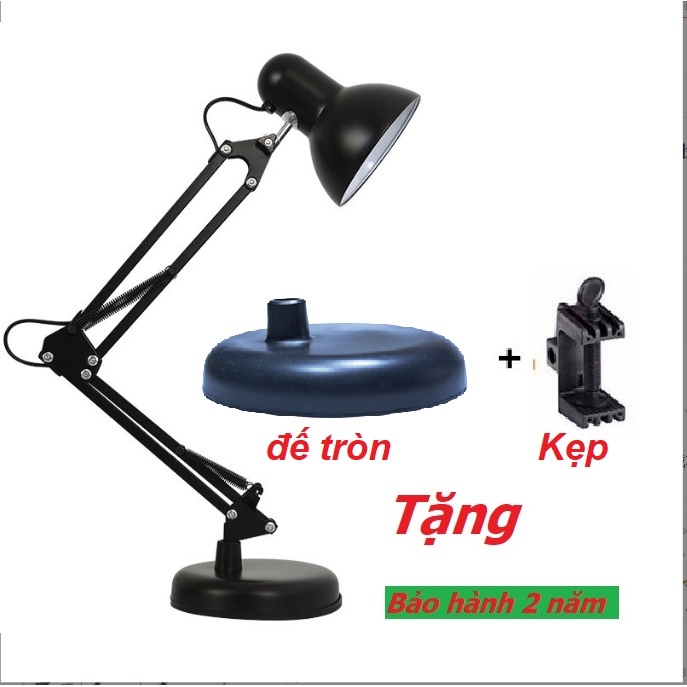 Đèn học để bàn Pixar đèn kẹp bàn đa năng thông minh bóng đèn led [Tặng Bóng] bảo vệ mắt xoay 360