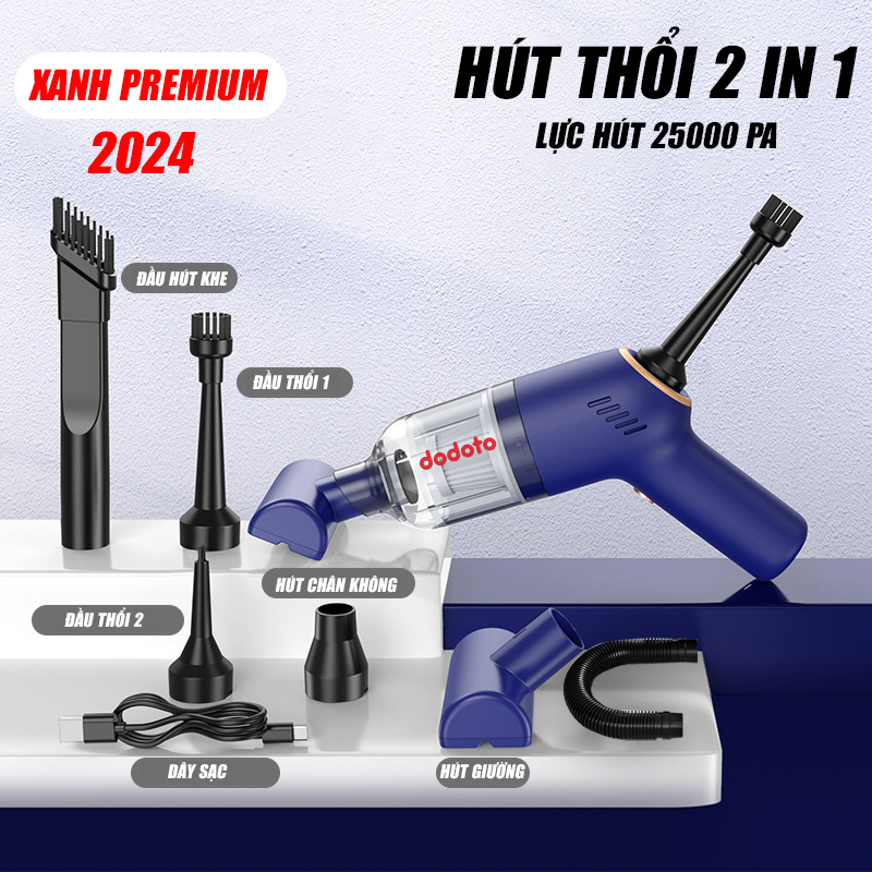Máy hút bụi cầm tay mini không dây dodoto máy hút bụi ô tô giường nệm bàn làm việc lực hút mạnh công