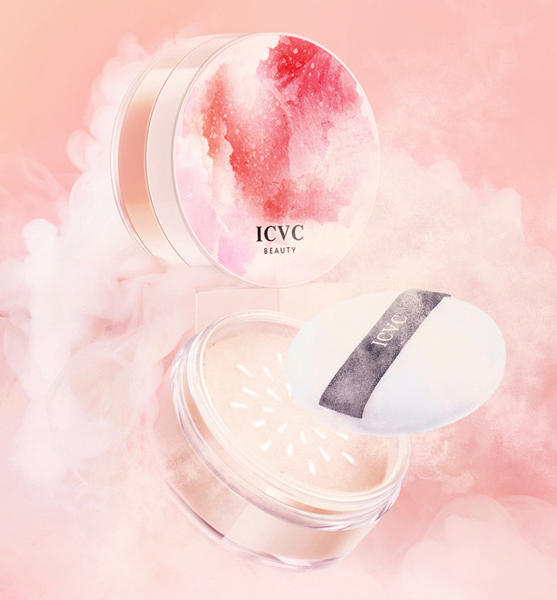 ? Phấn Phủ Trang Điểm Dạng Bột Mây Hồng Icvc 5208 Makeup Powder Kiềm Dầu Che Khuyết Điểm Lâu Trôi Mềm Mịn Tự Nhiên Kiềm Dầu Nội Địa Chính Hãng Sỉ Rẻ