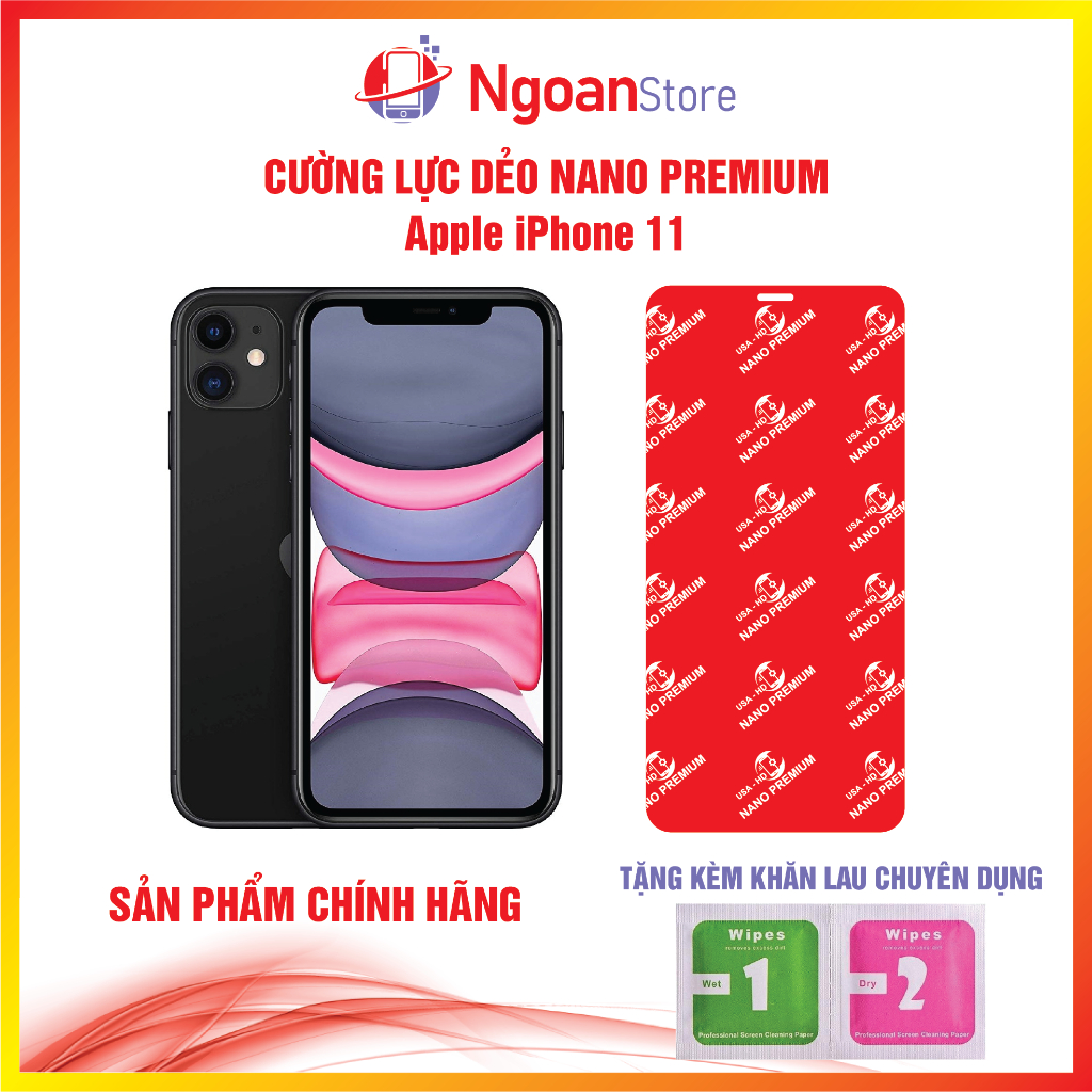 Cường lực dẻo Nano cho iPhone 11  - Ngoan Store