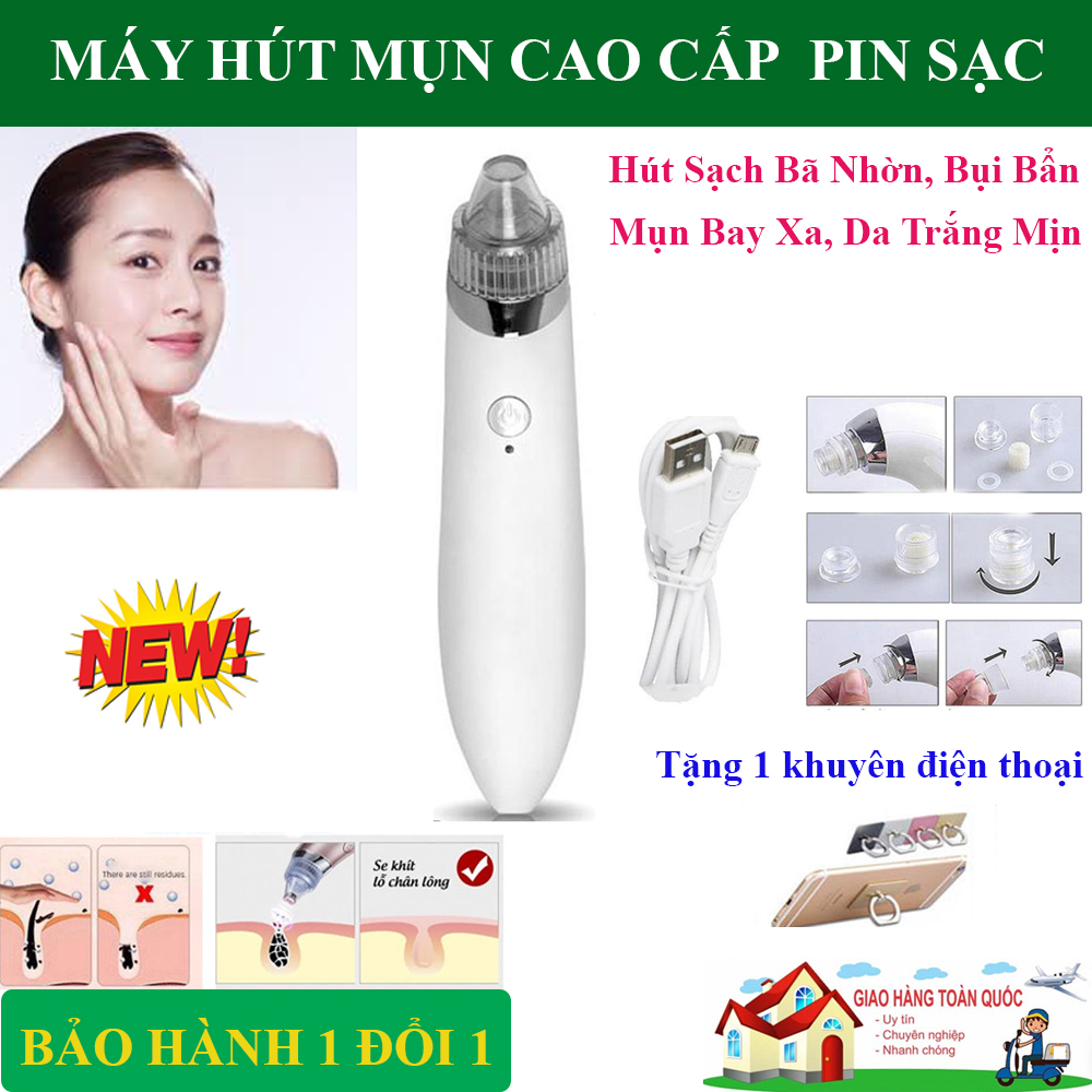 Máy Hút Mụn Cầm Tay Pin Sạc Máy Hút Mụn Hàn Quốc Máy Hút Mụn Cao Cấp. Hút Sạch Bã Nhờn Bụi Bẩn Mụn Đầu Đen Và Mụn Trứng Cá - Đem Lại Cho Bạn Làn Da Sạch Mịn Khỏe Mạnh Và Mượt Mà Giá Cực Sốc Mua Ngay!