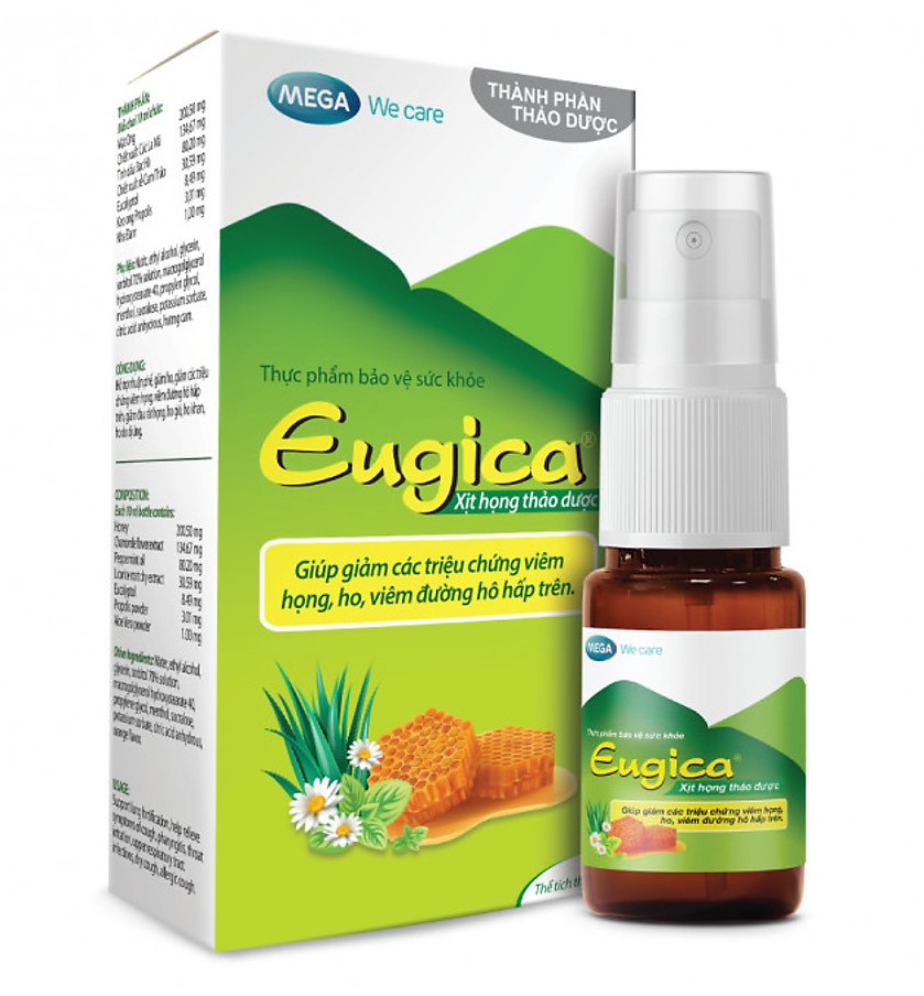 Xịt họng Eugica xịt họng thảo dược Eugica 10ml