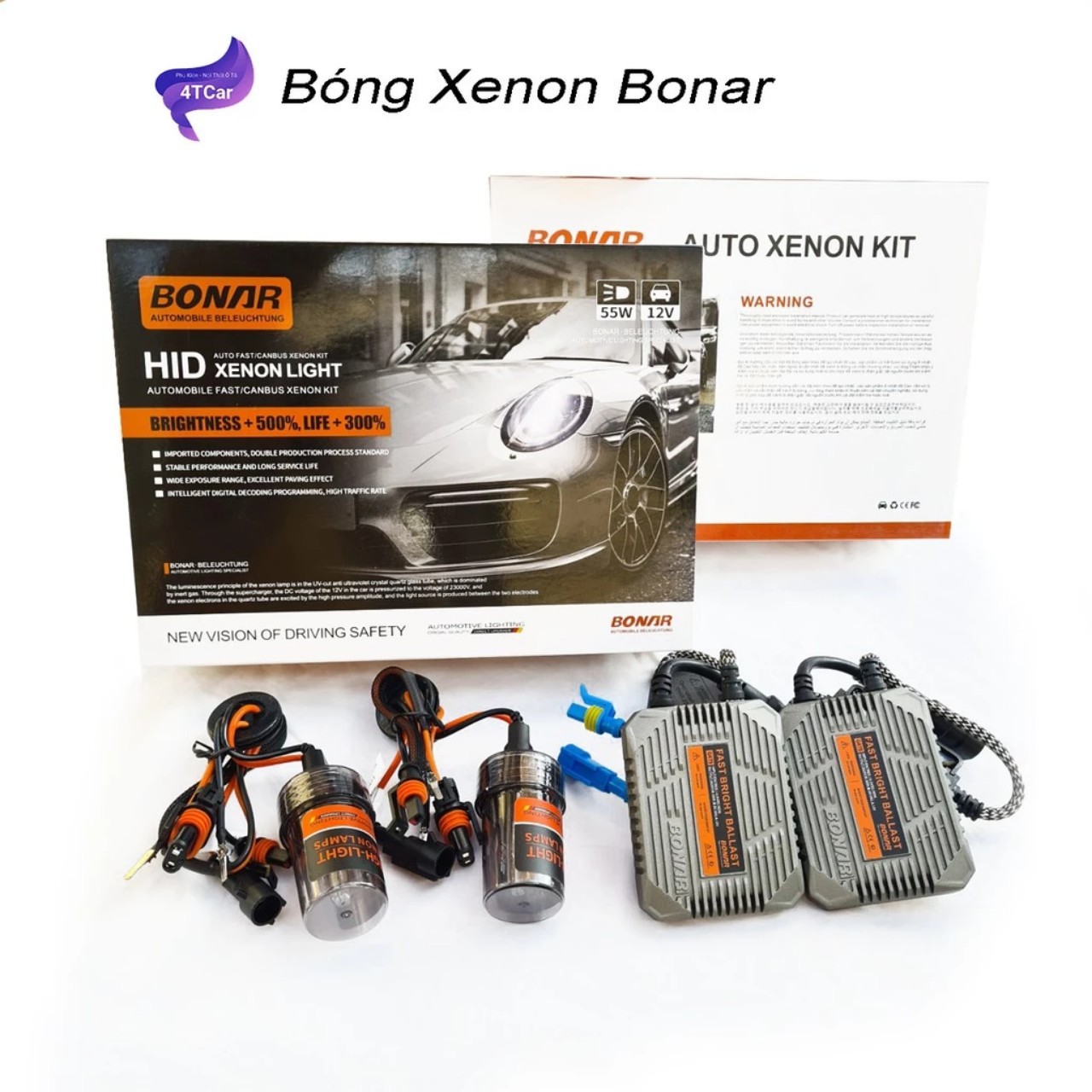 Bóng đèn siêu sáng ô tô Bóng đèn xenon BONAR - chính hãng bảo hành 2 năm - phân phối bởi 4TCAR