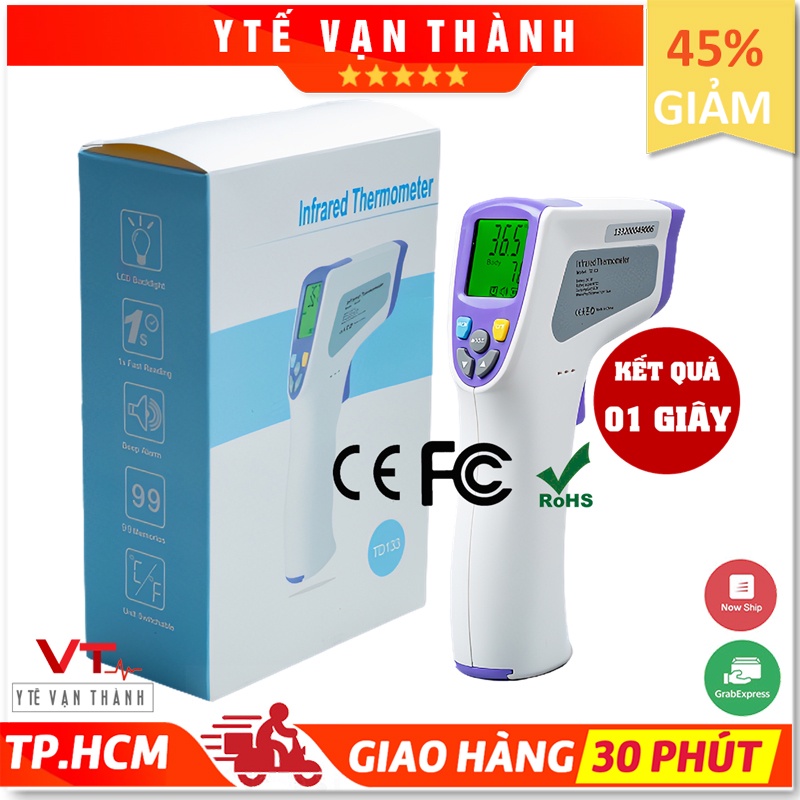 ✅ [Có Bảo Hành] Nhiệt Kế Hồng Ngoại Đo Trán - Td133 Màn Hình Màu 2 Chế Độ Đo Cực Nhanh Vt0442 [ Y Tế Vạn Thành ]