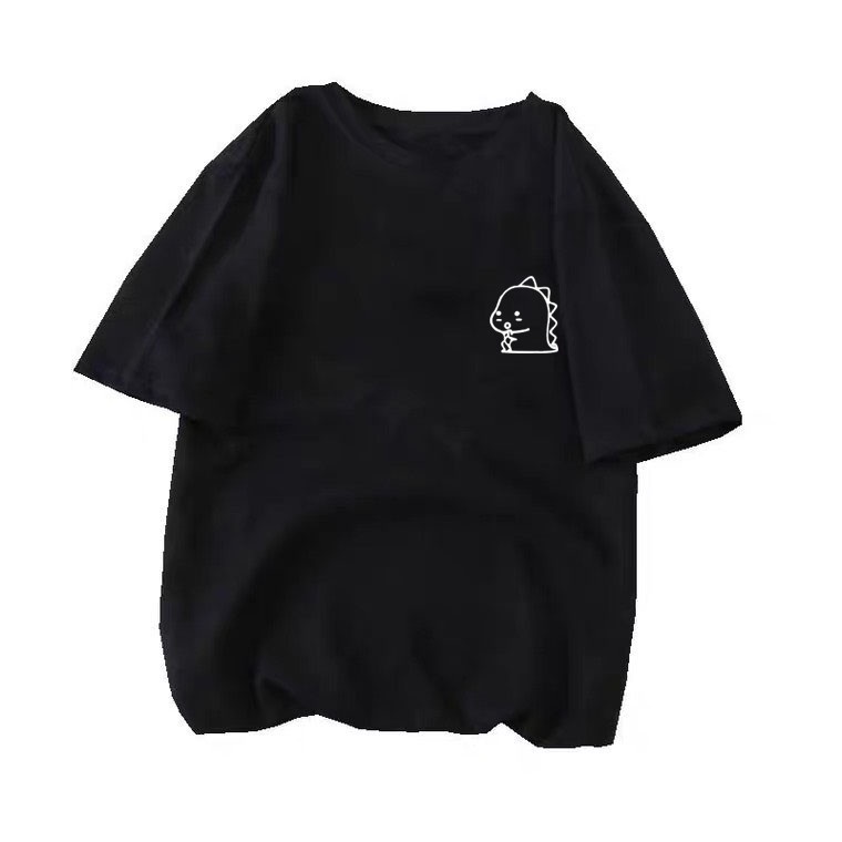 ÁO THUN TAY LỠ NAM NỮ IN RỒNG CON SIÊU CUTE HAI MÀU ĐEN VÀ TRẮNG