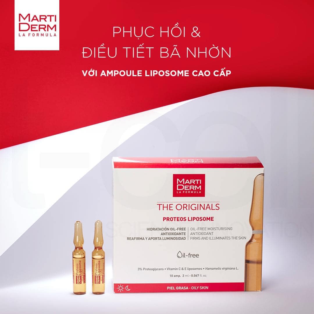 [H&Agraveng Ch&Iacutenh H&Atildeng] Ampoule Chống Oxy Ho&Aacute Phục Hồi Điều Tiết B&Atilde Nhờn - Martiderm The Originals Proteos Liposome