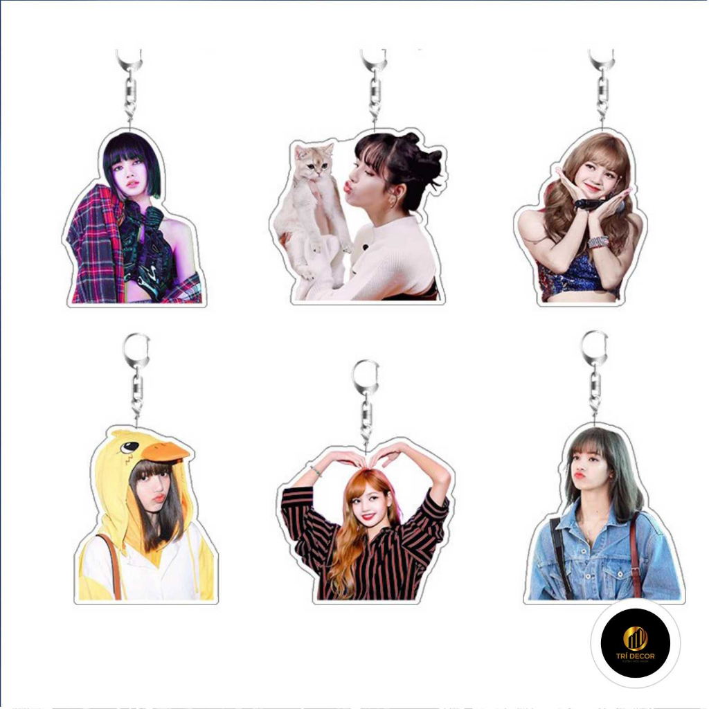 Móc khóa Lisa nhóm nhạc Blackpink phụ kiện trang trí